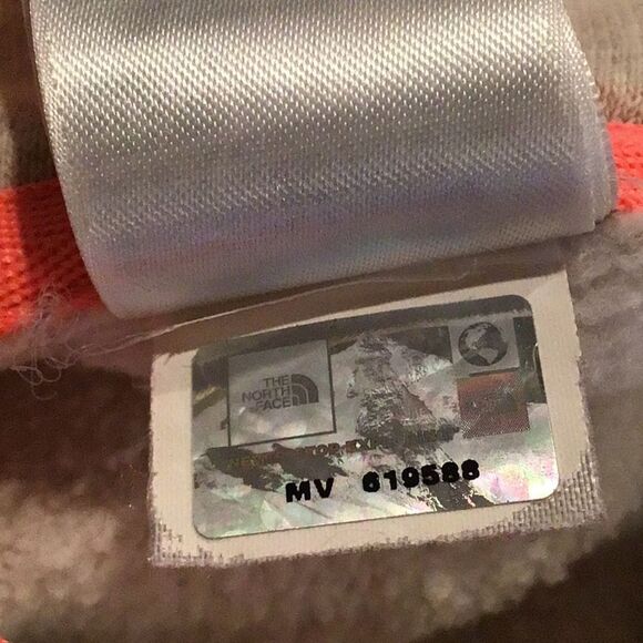 The North Face Light Gray Colorful Logo Hooded Pullover Sweatshirt - Picture 15 of 16